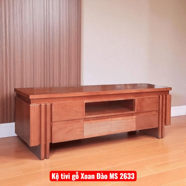Kệ tivi gỗ Xoan Đào MS 2633 1 Kệ tivi gỗ Xoan Đào MS 2633