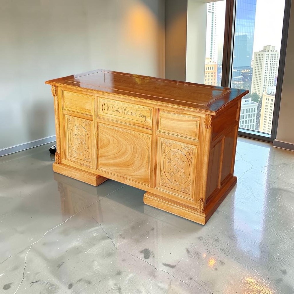 Bàn làm việc gỗ tự nhiên