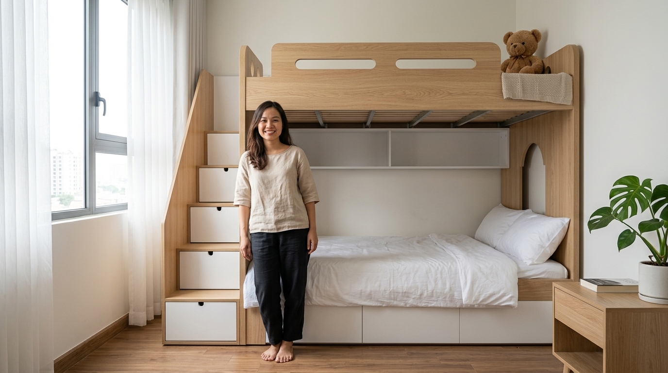 Top 30 Mẫu Giường 2 Tầng Người Lớn và giường tầng trẻ em Đẹp Bền Hot Nhất 2026 47 Đánh Giá 5 Sao Của Chị Hương, Quận 4