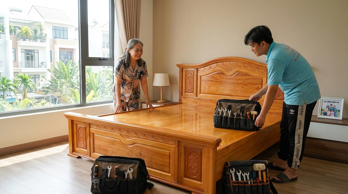Top 50 Mẫu Giường Ngủ Giá Rẻ Bền Đẹp Tận Xưởng TPHCM 2026 52 Đánh giá 5 sao của chị Trần Thị Hồng Nhung, 34 tuổi, Quận 4 TPHCM