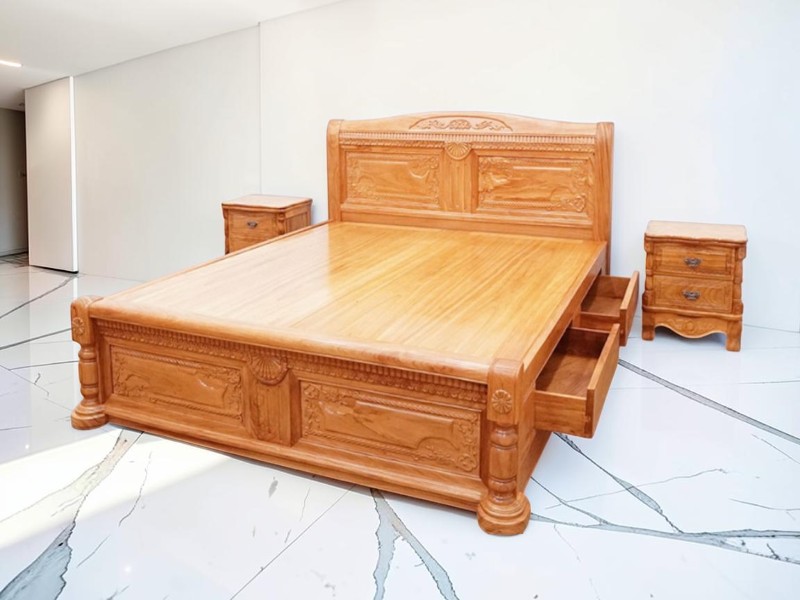 Những Mẫu Giường Gỗ Đẹp Nhất Hiện Nay: Tư Vấn Chọn Mua Từ Xưởng 20 Năm 33 Mẫu giường gỗ tự nhiên đẹp