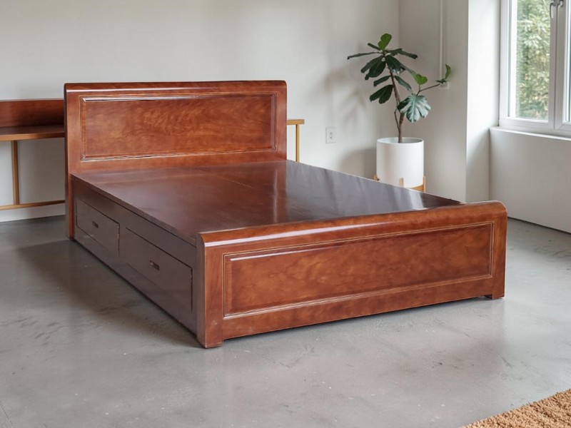 Giường ngủ hiện đại tại quận 4 phong cách Nhật gỗ tự nhiên bền đẹp