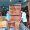 Bàn học liền kệ sách gỗ tự nhiên 2430