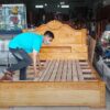 Giường ngủ gỗ gõ đỏ mẫu quạt MS 3097 2 Giường ngủ gỗ gõ đỏ mẫu quạt MS 3097