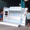 Giường tầng cho bé trai màu xanh MS 3253