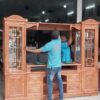 Tủ kệ tivi liền tủ rượu gỗ tự nhiên MS 2747