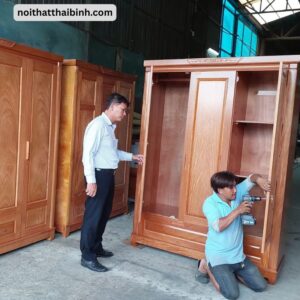 Tủ quần áo gỗ tự nhiên MS 3262