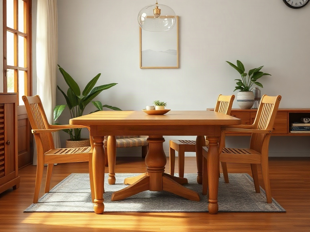 Bàn ăn gỗ gia đình - Bảng so sánh nhanh các loại gỗ phổ biến làm bàn ăn gia đình