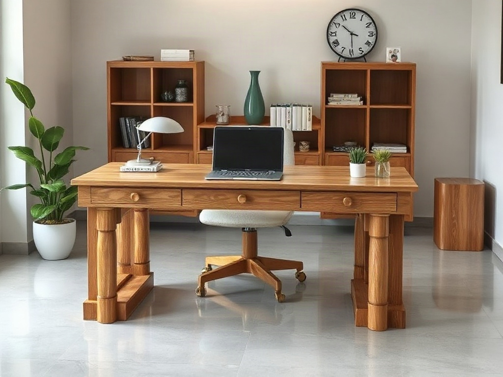Bí quyết bảo quản bàn làm việc gỗ tự nhiên bền đẹp theo thời gian 10 Bàn gỗ tự nhiên được bảo quản tốt trong văn phòng