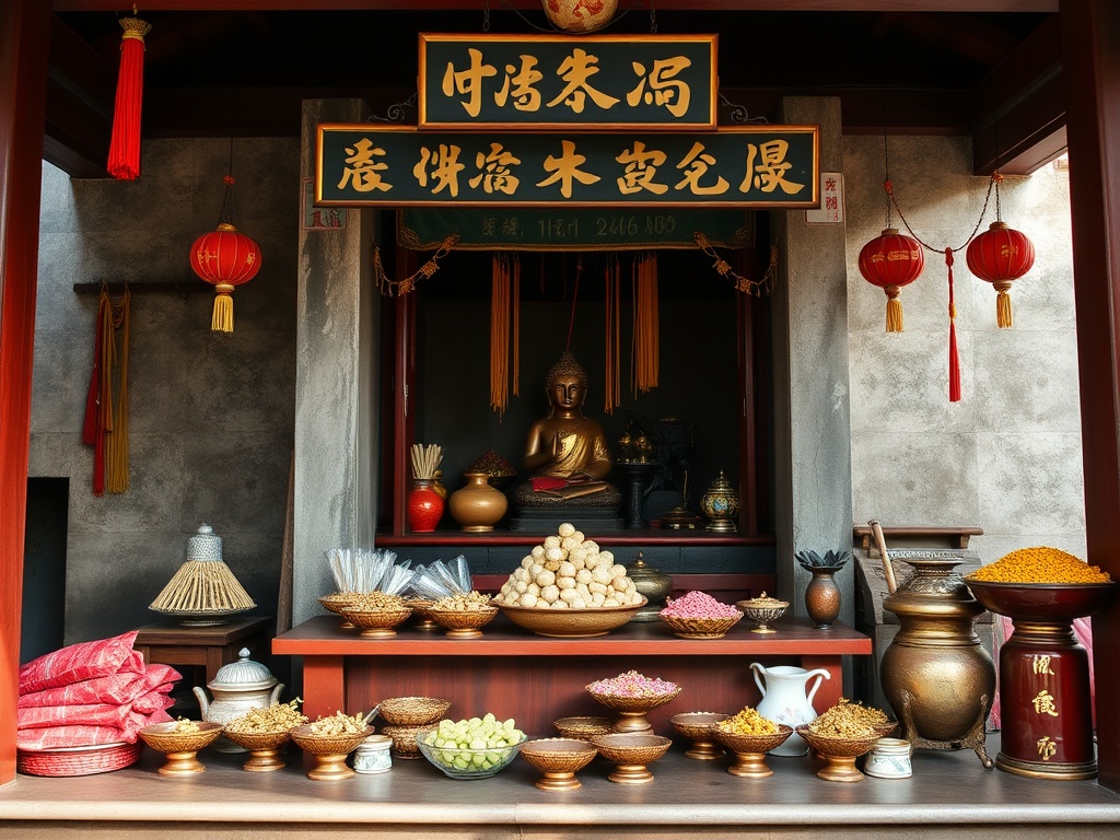 5 Cách Cải Thiện Không Gian Quanh Bàn Thờ Hiệu Quả và Tinh Tế 9 bàn thờ được bảo quản tốt với lễ vật tươi mới