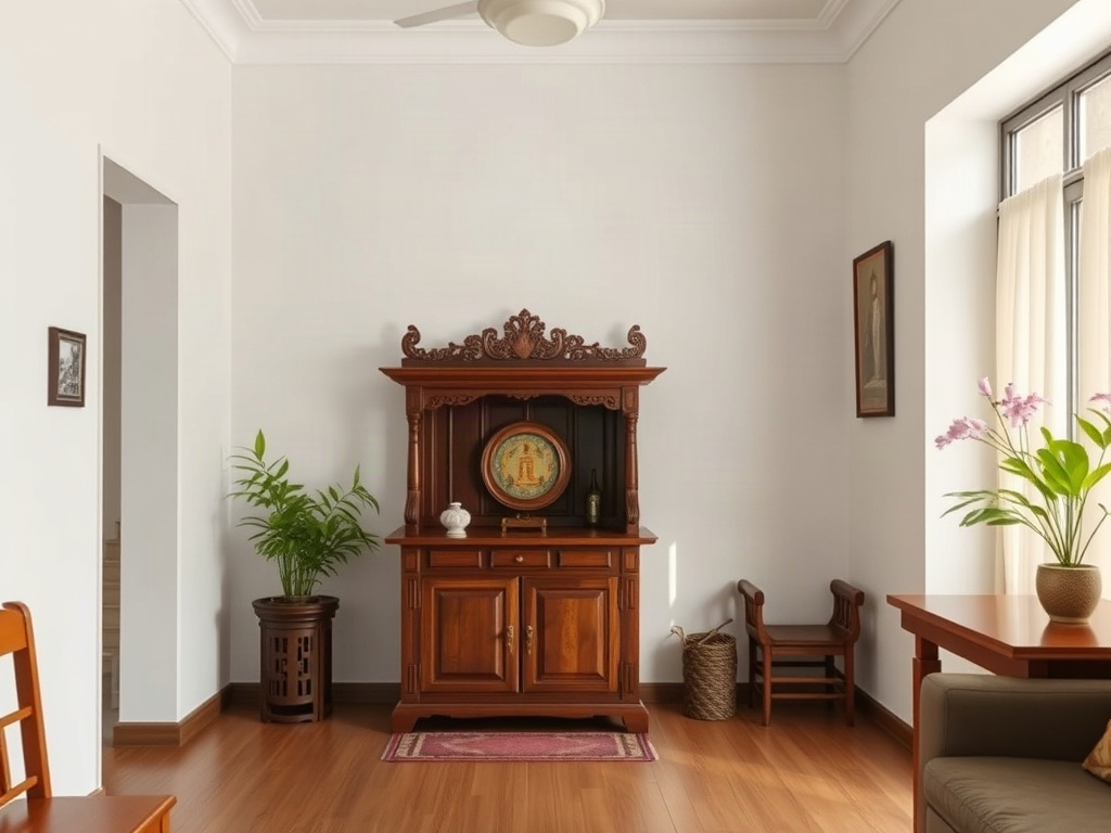 4 Mẹo Nhỏ Tủ Thờ Luôn Ngăn Nắp Và Gọn Gàng 2 Bố trí tủ thờ ở vị trí trang trọng trong nhà