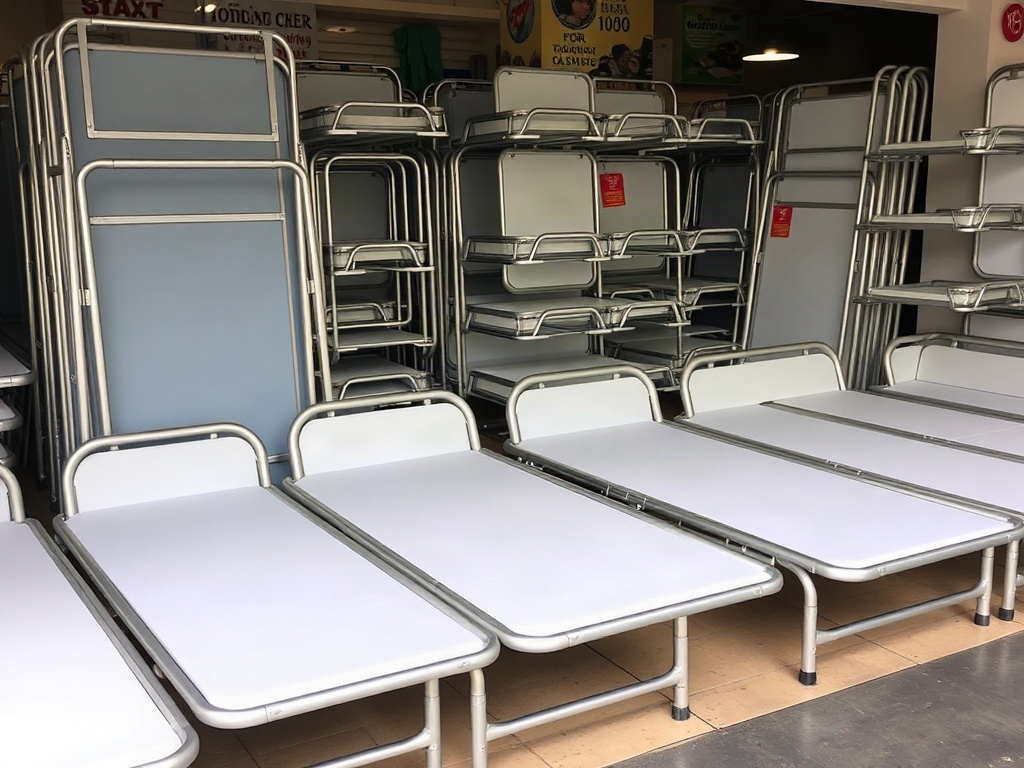 Giường xếp khung nhôm nhẹ: Giải pháp tiện lợi cho không gian sống 2 Các loại giường xếp khung nhôm trong cửa hàng