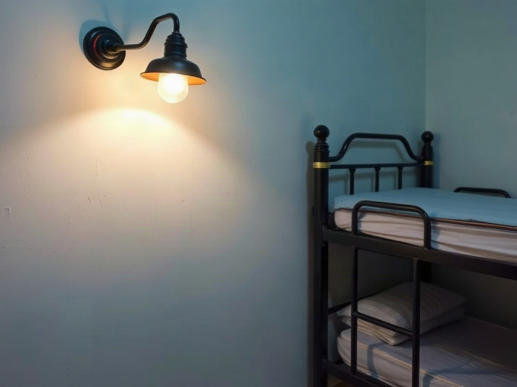 8 Ý Tưởng Đặt Đồ Trên Giường Tầng Tối Ưu Không Gian 7 đèn ngủ gắn tường cạnh giường tầng