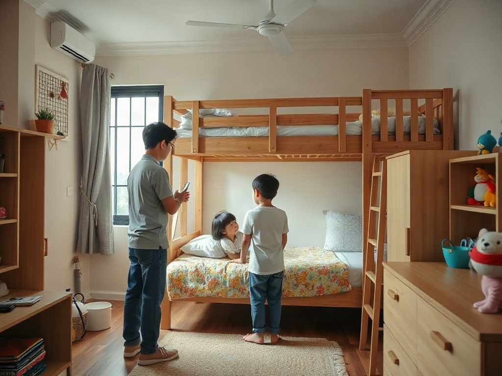 Giám sát trẻ em sử dụng giường tầng