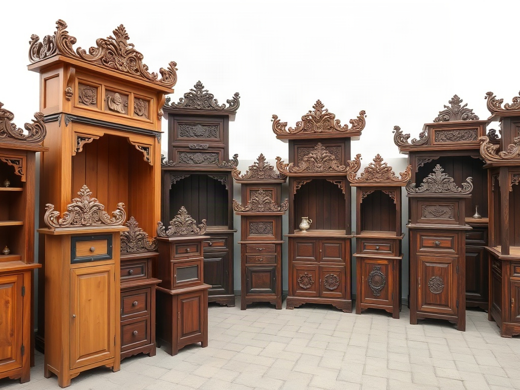 Kích thước và kiểu dáng tủ thờ gỗ