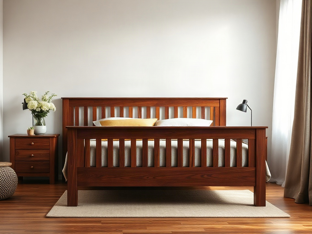Mẫu giường gỗ đơn giản đẹp - Bảng kích thước giường gỗ tiêu chuẩn thường gặp