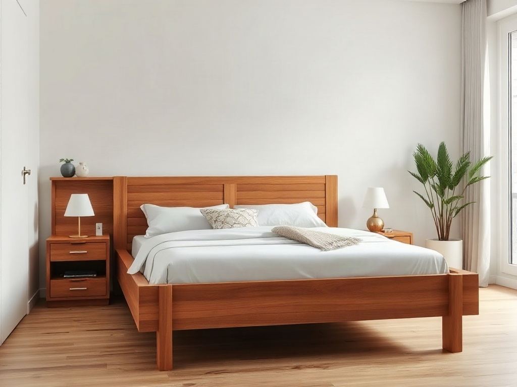 Mẫu giường gỗ đơn giản đẹp - Vì sao mẫu giường gỗ đơn giản đẹp luôn được ưa chuộng?