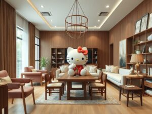 Nội thất phòng ngủ mèo Hello Kitty