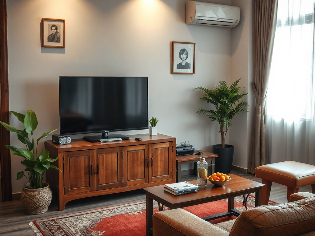 8 điều cần tránh khi đặt kệ tivi trong phòng khách 10 Phòng khách ấm cúng với kệ tivi gỗ