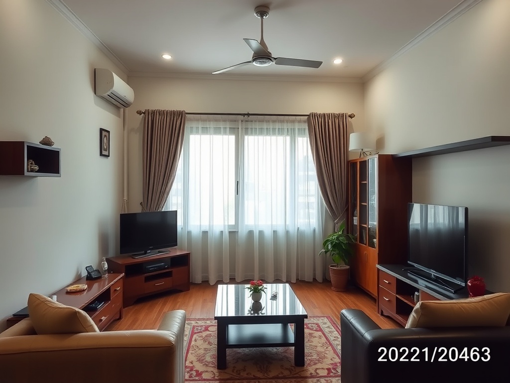 8 điều cần tránh khi đặt kệ tivi trong phòng khách 8 Phòng khách có kệ tivi gần cửa sổ đón ánh sáng