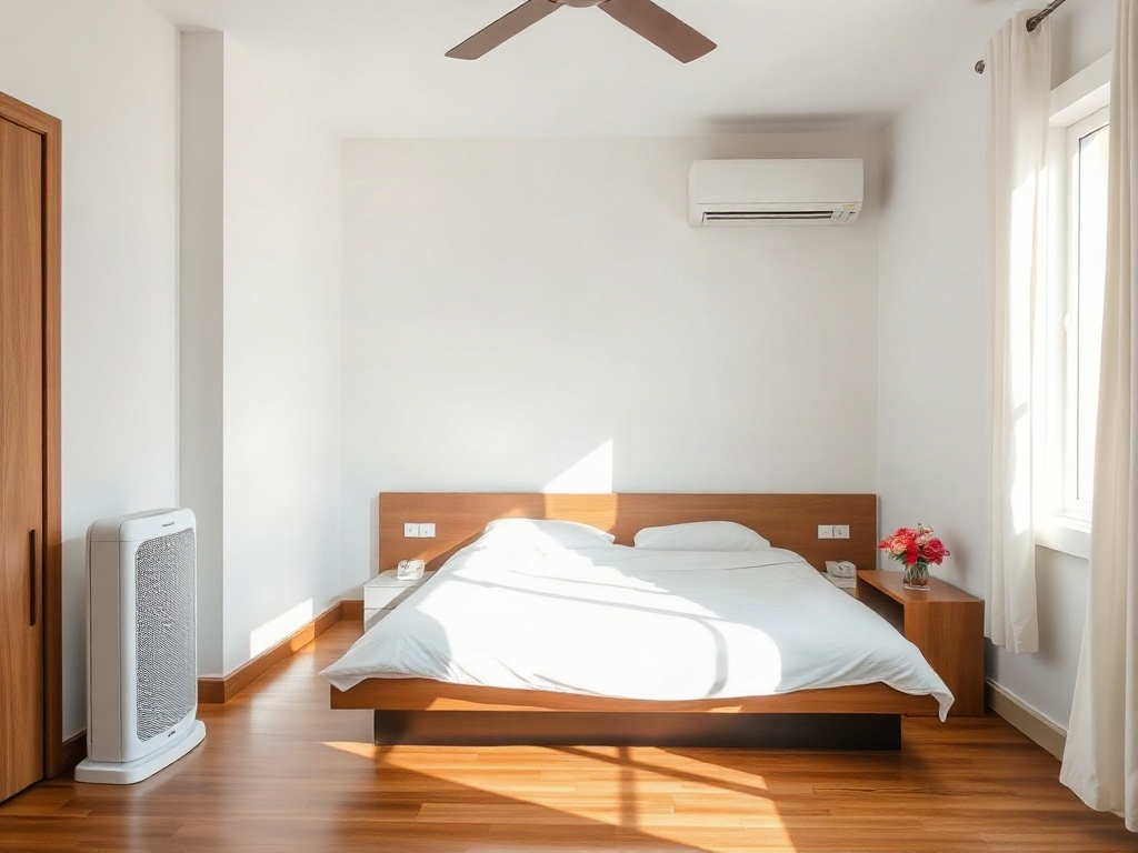 7 cách giảm bụi trên giường ngủ gỗ hiệu quả nhất 15 Phòng ngủ gỗ với máy lọc không khí