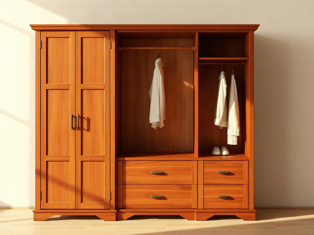 Tủ Quần Áo Gỗ Tự Nhiên Vân Gõ Đỏ 4 Cánh MS 3263 - Giá 19,5 Triệu 33 Tủ quần áo gỗ tự nhiên vân gõ đỏ - Không gian lưu trữ và công năng sử dụng thực tế