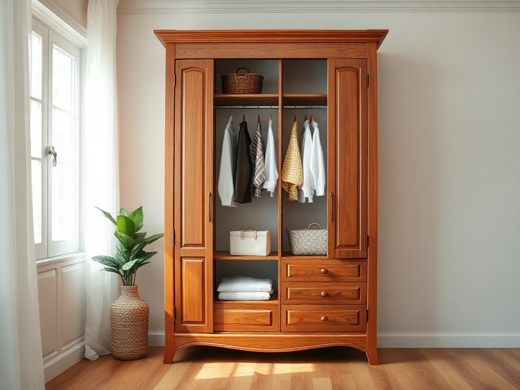 Tủ quần áo gỗ xoan đào sang trọng - 9 lý do tủ quần áo gỗ xoan đào được ưa chuộng