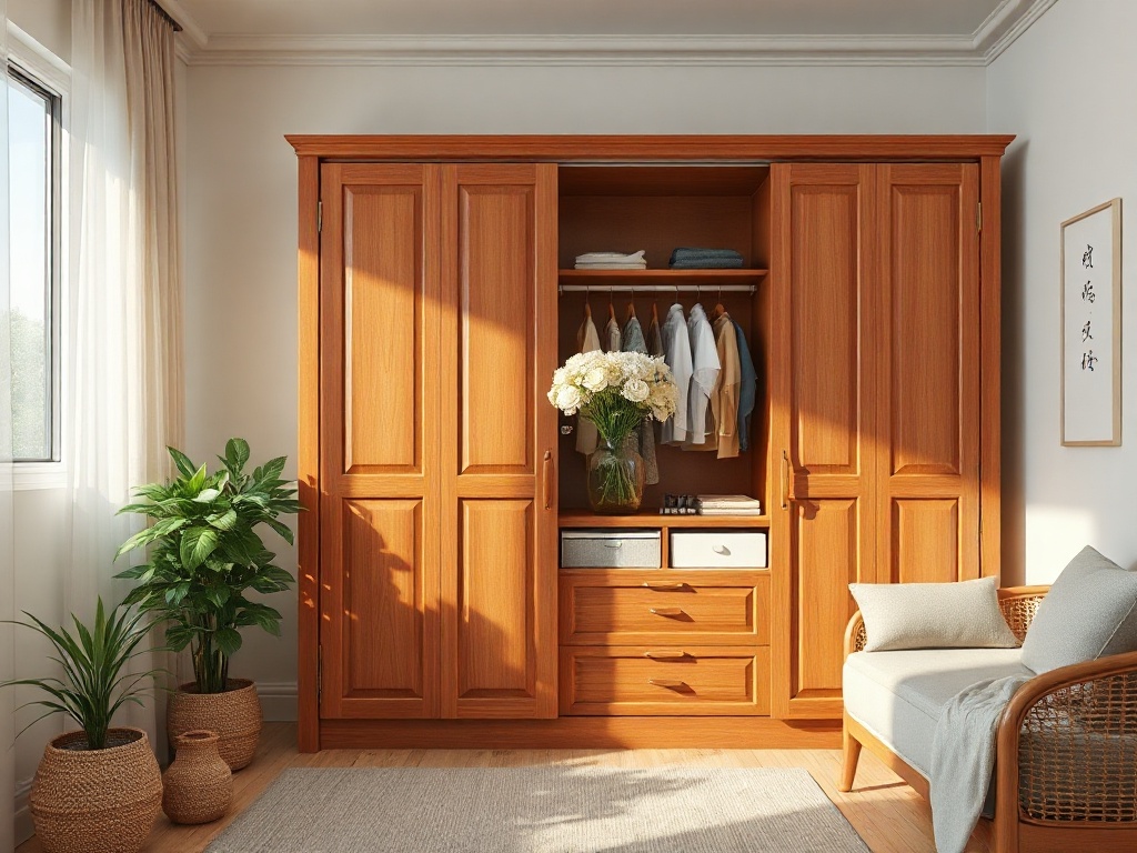 Tủ quần áo gỗ xoan đào sang trọng - Các mẫu tủ quần áo gỗ xoan đào phổ biến hiện nay