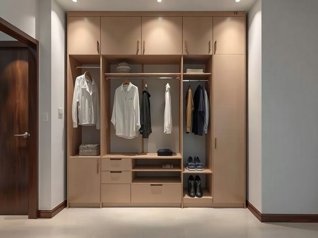 Tủ quần áo hiện đại với thiết kế tối giản