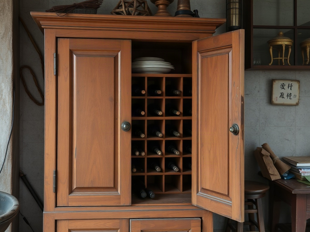 Tủ rượu có dấu hiệu mòn và hư hỏng