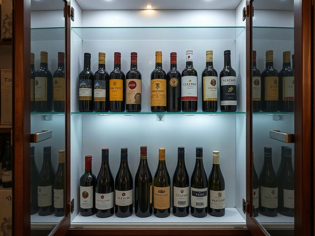 Tủ rượu được sắp xếp gọn gàng và ngăn nắp