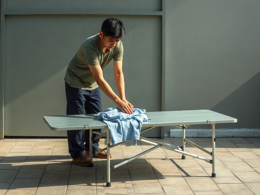Giường xếp khung nhôm nhẹ: Giải pháp tiện lợi cho không gian sống 6 Vệ sinh giường xếp khung nhôm bằng vải mềm