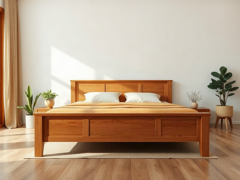 Bí quyết chọn giường gỗ hợp phong thủy giúp gia đạo an yên, tài lộc vượng 28 Bí quyết chọn giường gỗ hợp phong thủy - Bí quyết 2: Chọn kích thước giường cân đối với diện tích phòng ngủ