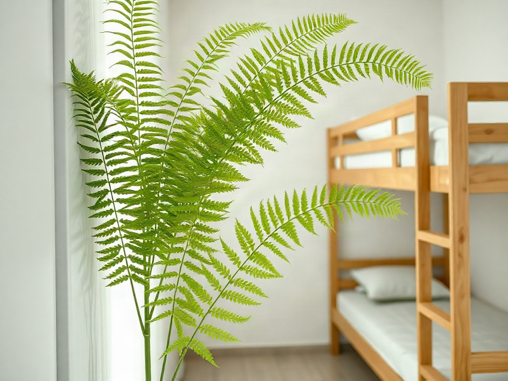 Cây Dương Xỉ gần giường tầng