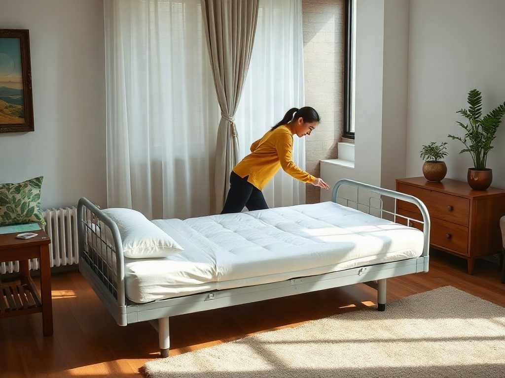 Di chuyển giường xếp dễ dàng