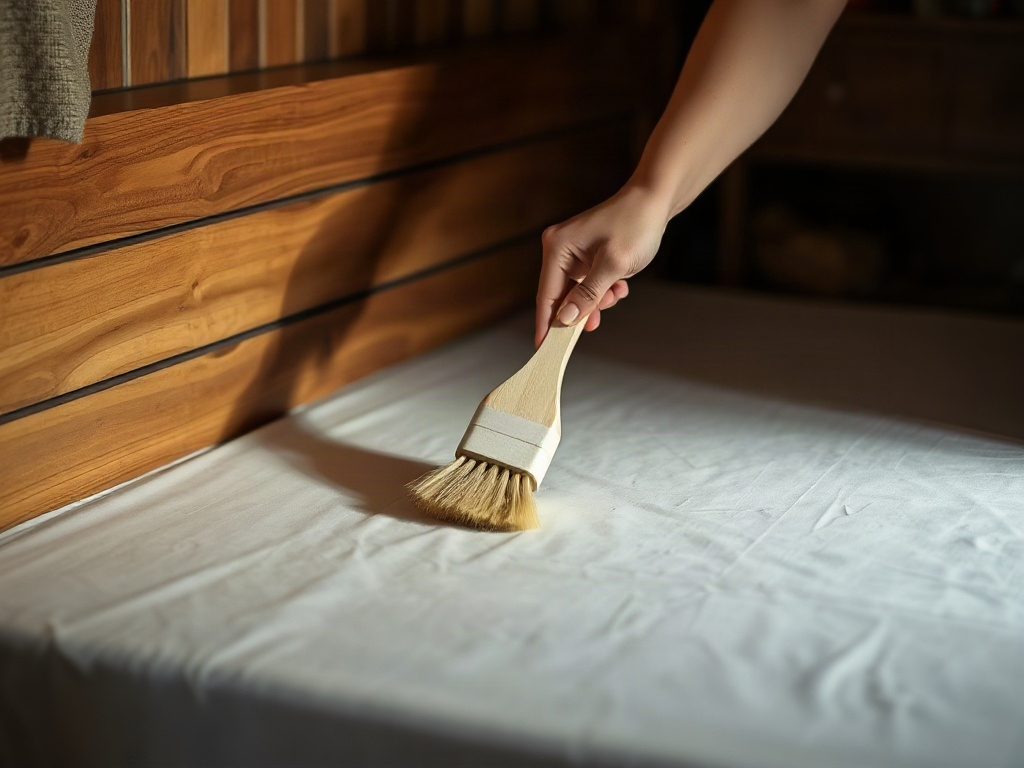 Cách Khử Mùi Ẩm Mốc Giường Ngủ Đơn Giản Và Hiệu Quả 21 Dùng bàn chải mềm vệ sinh giường ngủ