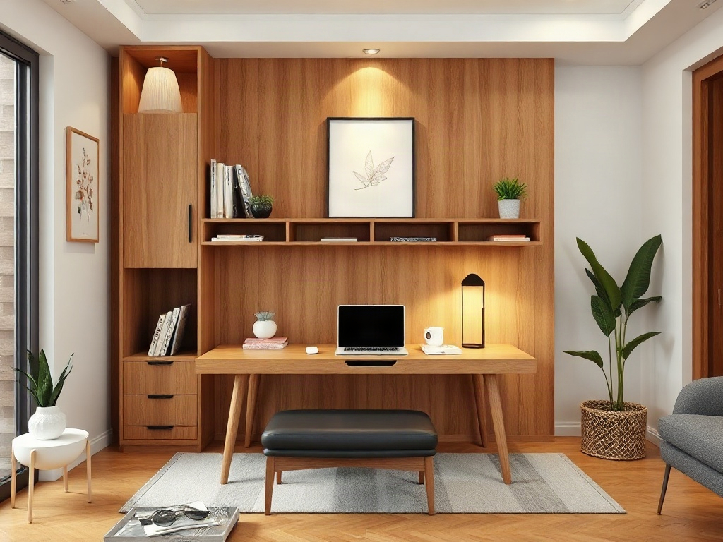 Gợi ý bàn làm việc hiện đại - Gợi ý 3: Bàn chân sắt mặt gỗ, thiết kế đơn giản mà sang trọng