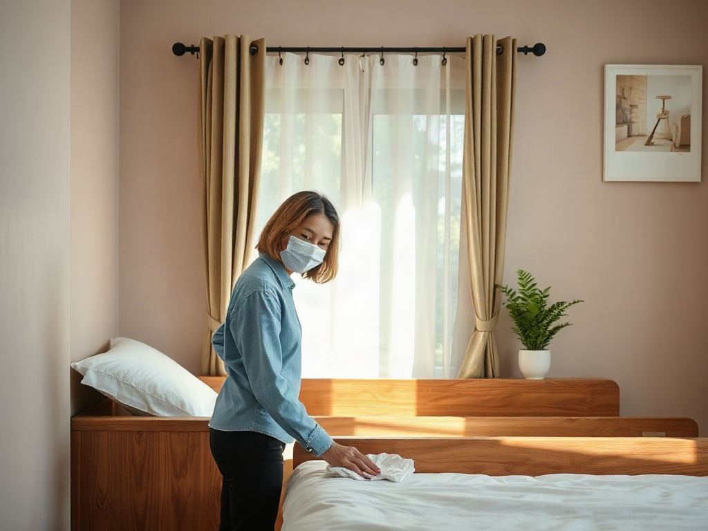 6 Mẹo Giúp Giường Ngủ Luôn Thơm Mát Và Dễ Chịu 30 Lau giường gỗ bằng khăn mềm