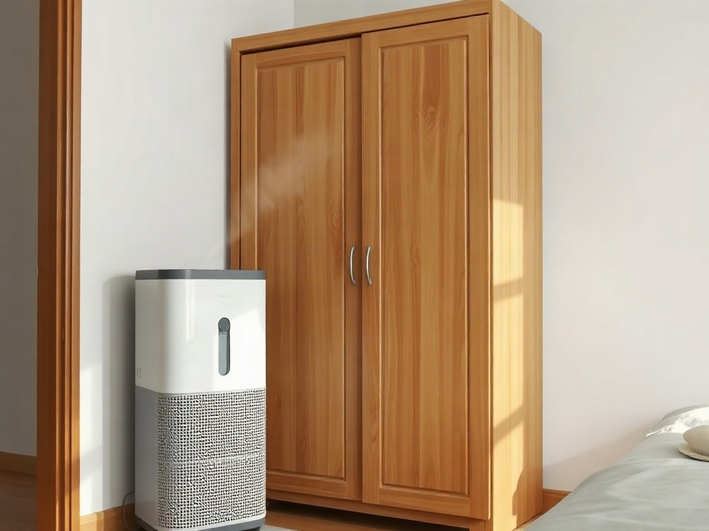 7 Cách Giảm Bụi Trên Tủ Quần Áo Gỗ Hiệu Quả Tại Nhà 20 Máy lọc không khí trong phòng với tủ quần áo gỗ