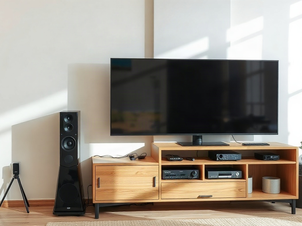 6 Mẹo giữ kệ tivi luôn sáng bóng và bền đẹp theo thời gian 29 Phòng khách hiện đại với kệ tivi gỗ gọn gàng