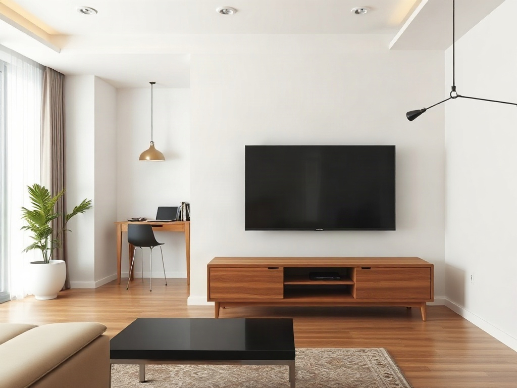 4 Điều Cần Biết Về Kệ Tivi Laminate Để Tối Ưu Không Gian Sống 27 Phòng khách sáng sủa với kệ tivi laminate