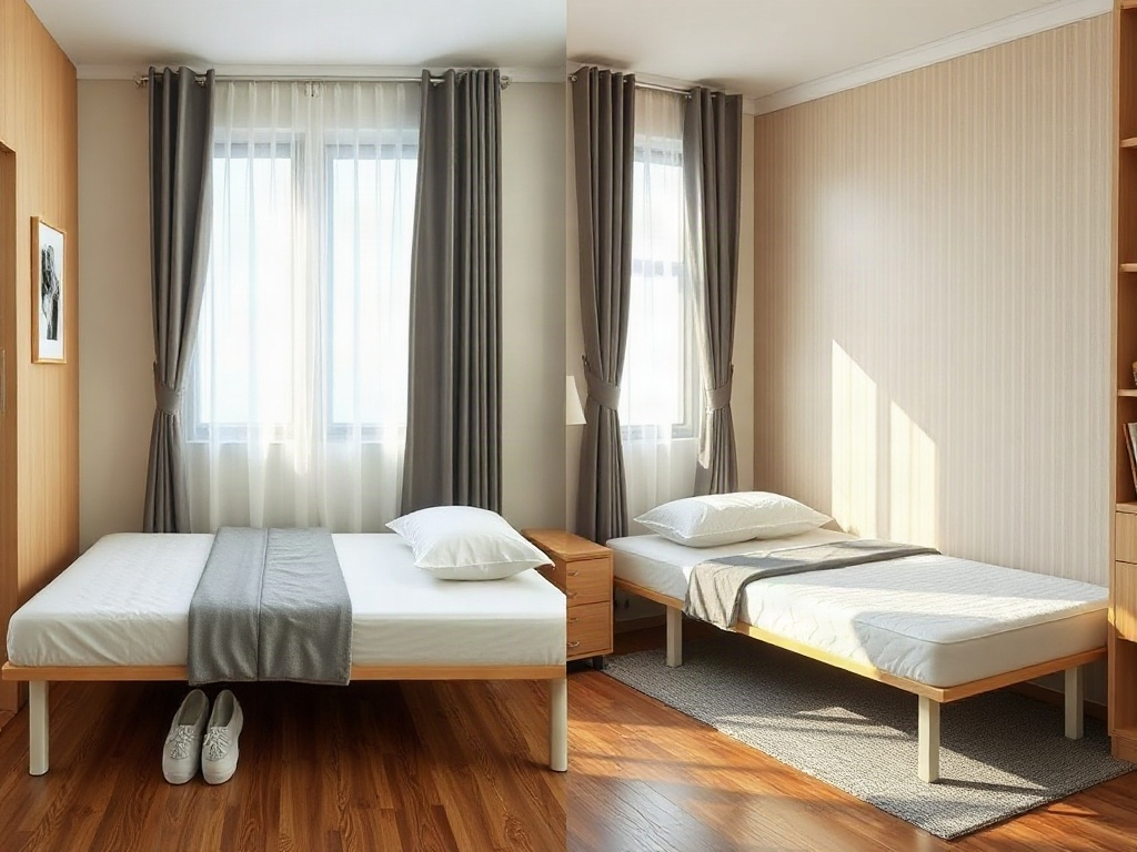 So sánh hai mẫu giường xếp sinh viên