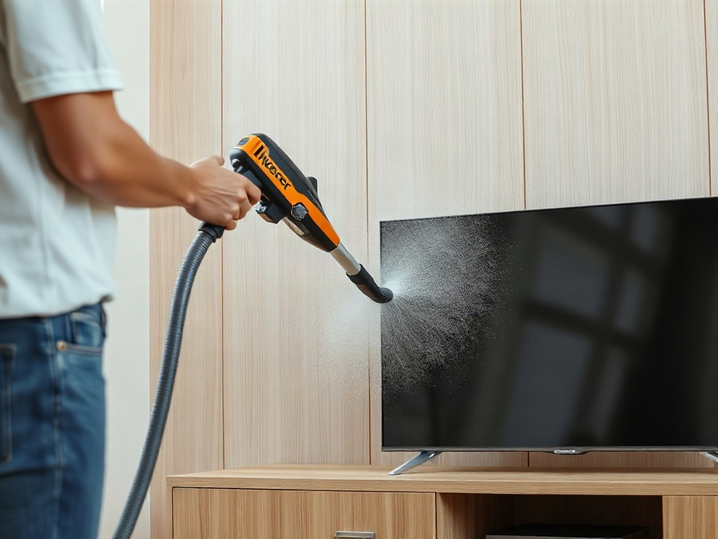 6 Mẹo giữ kệ tivi luôn sáng bóng và bền đẹp theo thời gian 13 Sử dụng máy hút bụi để làm sạch kệ tivi