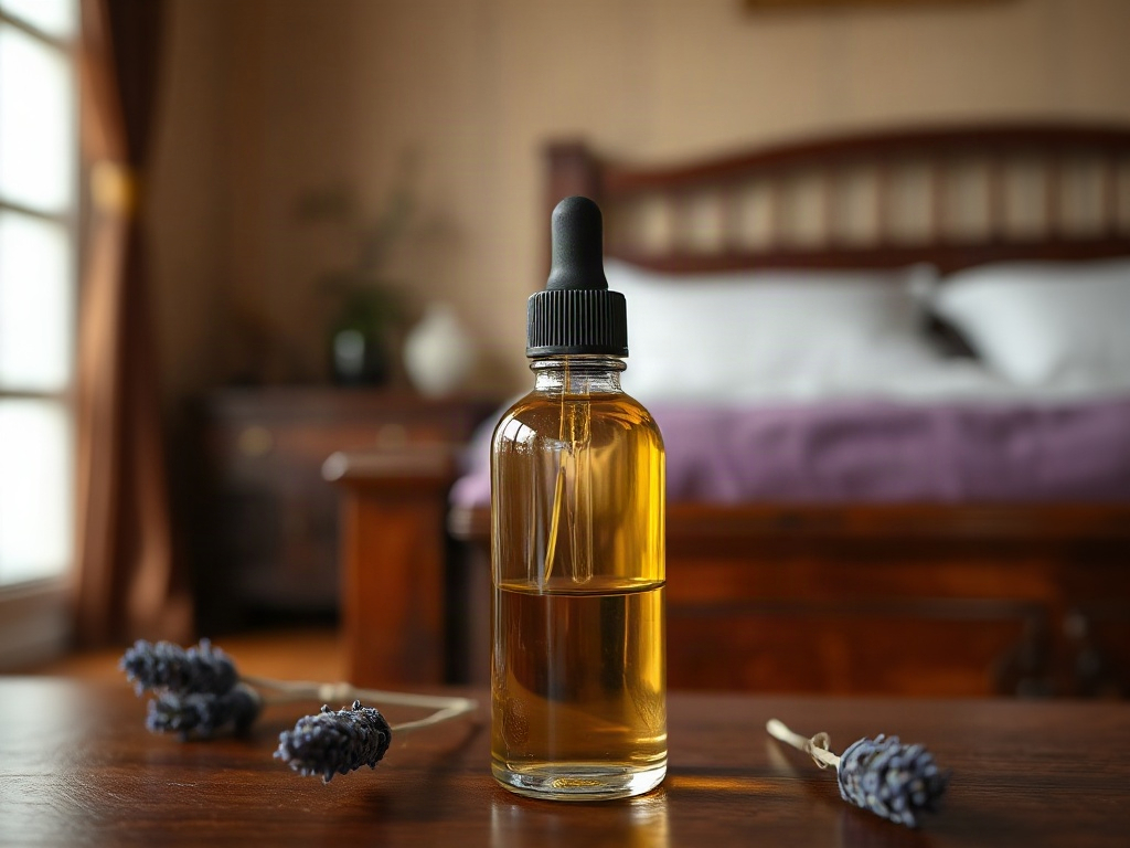 6 Mẹo Giúp Giường Ngủ Luôn Thơm Mát Và Dễ Chịu 2 Tinh dầu lavender và giường gỗ