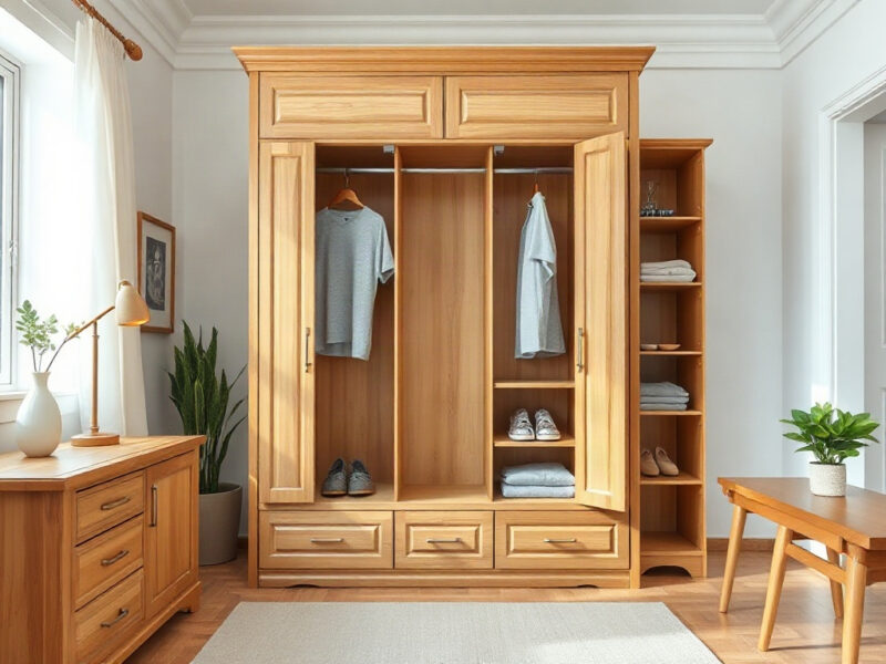 Tủ Quần Áo Gỗ Cửa Lùa Giá Bao Nhiêu? Kinh Nghiệm Chọn Mua Từ Thợ Cả 1 Tủ quần áo gỗ cửa lùa