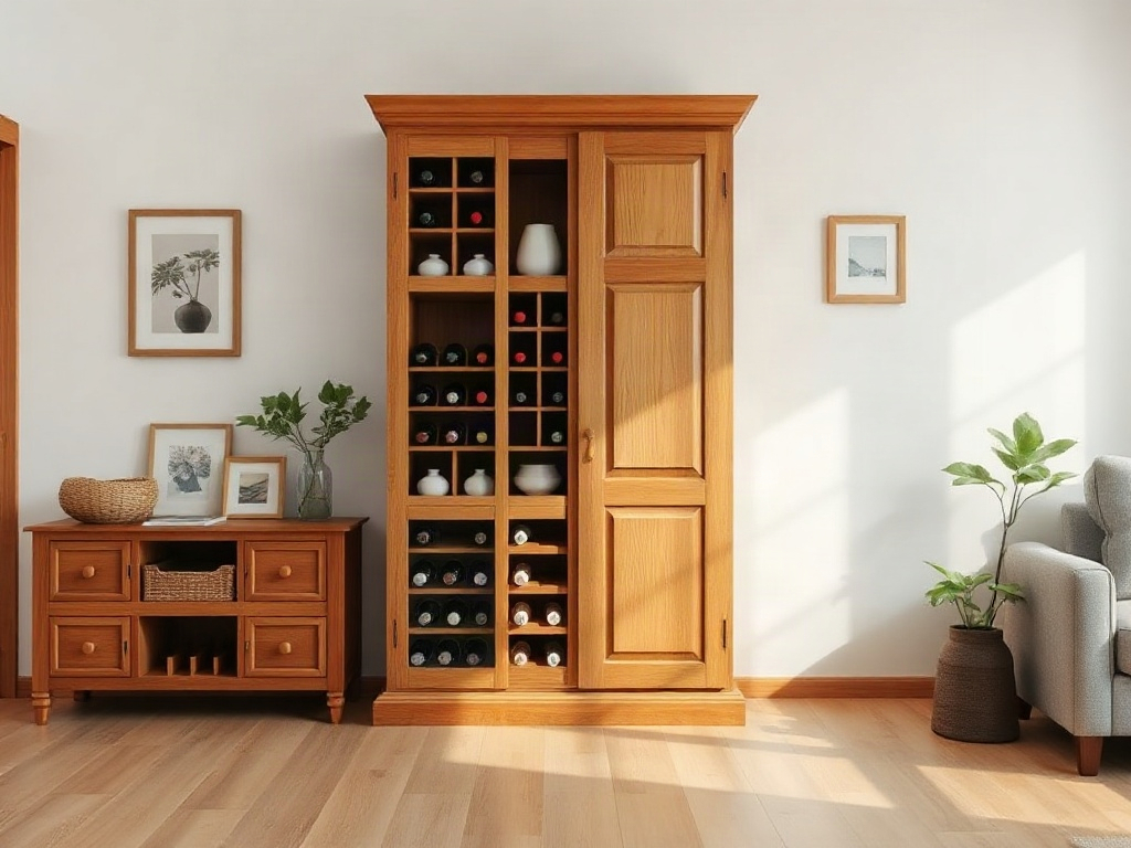 Tủ Rượu Gỗ Sồi: Kinh Nghiệm Chọn Mua Từ Thợ Mộc 15 Năm 44 Tủ rượu gỗ sồi - Mẹo chọn kích thước tủ rượu gỗ sồi phù hợp diện tích phòng
