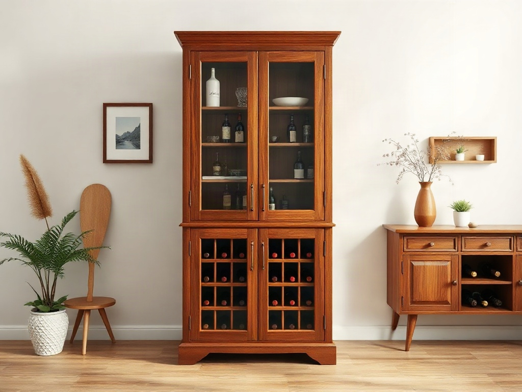Tủ Rượu Trang Trí Phòng Khách Đẹp: Kinh Nghiệm Chọn Từ Thợ Mộc 15 Năm 55 Tủ rượu trang trí phòng khách đẹp - Có nên chọn tủ rượu kiêm kệ trang trí đa năng hay không?