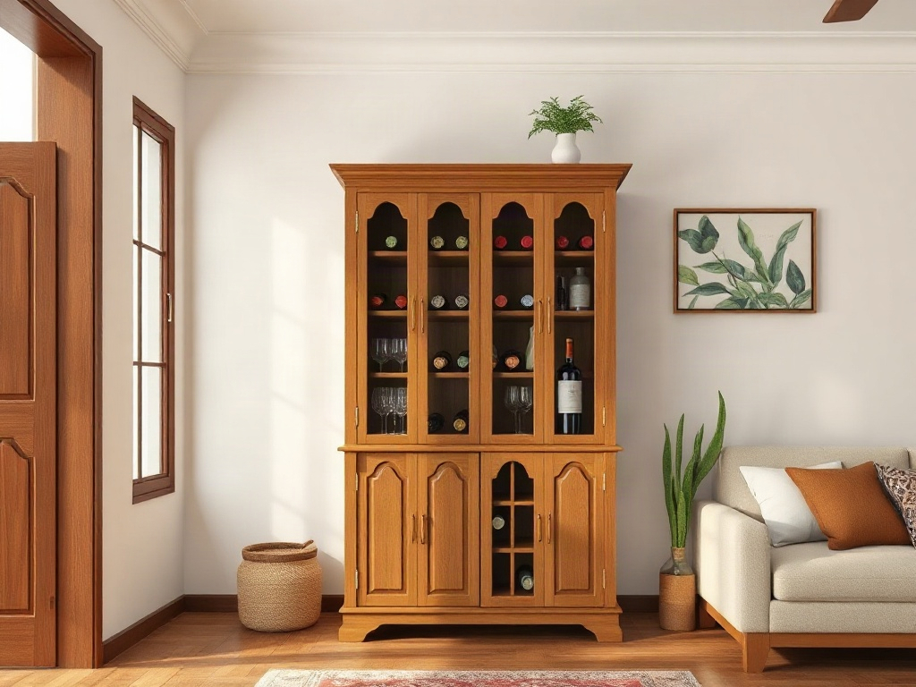 Tủ Rượu Trang Trí Phòng Khách Đẹp: Kinh Nghiệm Chọn Từ Thợ Mộc 15 Năm 49 Tủ rượu trang trí phòng khách đẹp - Mẫu tủ rượu âm tường: giải pháp sang trọng cho căn hộ diện tích nhỏ