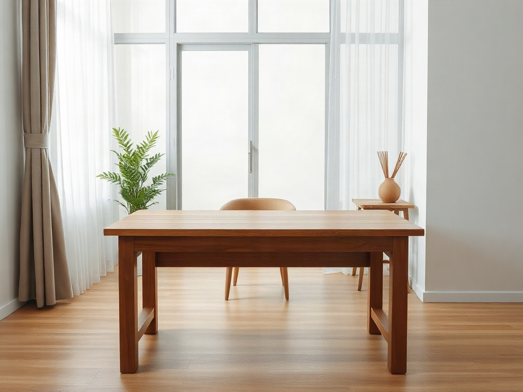 8 Cách Chọn Bàn Làm Việc Hợp Mệnh Kim Giúp Công Việc Thuận Lợi 19 Bố trí bàn làm việc gỗ gần cửa sổ đón ánh sáng tự nhiên - cách chọn bàn làm việc hợp mệnh Kim