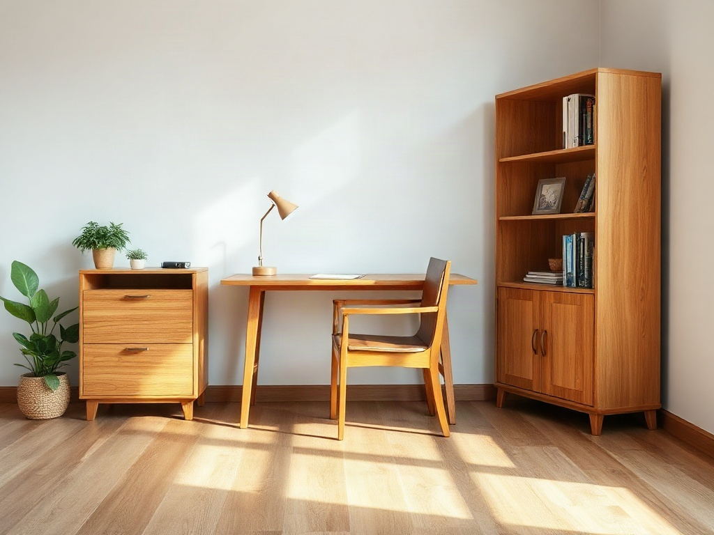 8 Cách Chọn Bàn Làm Việc Hợp Mệnh Kim Giúp Công Việc Thuận Lợi 27 Bàn làm việc gỗ kích thước cân đối với không gian phòng - cách chọn bàn làm việc hợp mệnh Kim